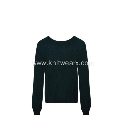 Women's Knitted Mohair Like Loose knitted Crew-Neck Pullover